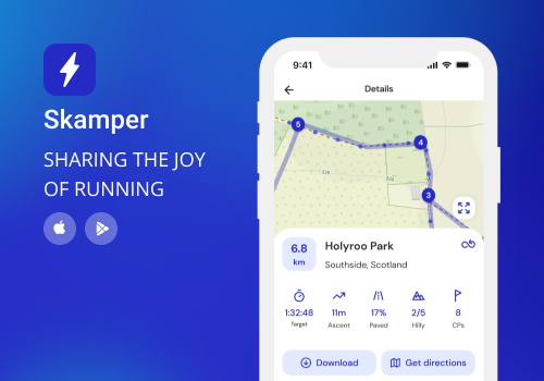 UX/UI Design Package Example: Skamper App