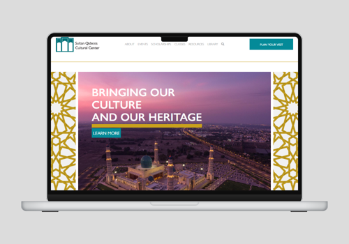 Web Design Package Example: Sultan Qaboos Cultural Center Website Redesign