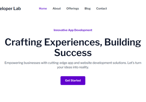 Web Development Package Example: Webbsite Development