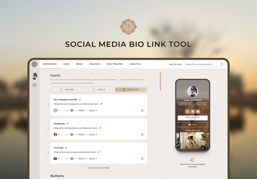 Web Design Package Example: Social Media Bio Link Tool