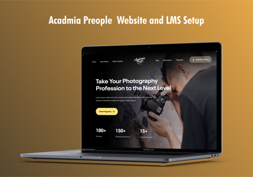 UX/UI Design Package Example: Website and LMS setup
