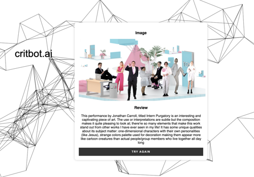 AI Development Package Example: AI Art critics