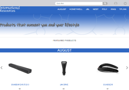E-Commerce Development Package Example: Products that connect you and your lifestyle