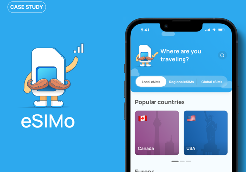 Mobile App Development Package Example: E-Commerce eSIM platform: iOS | Android | WebApp