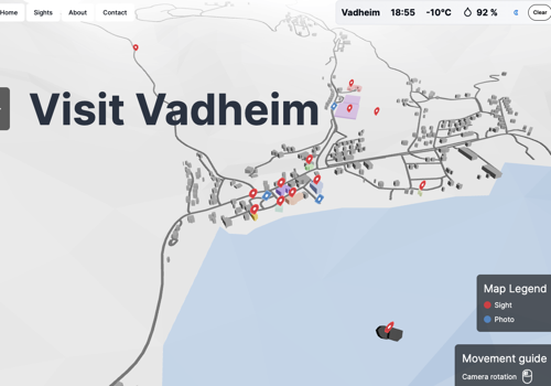 Web Development Package Example: 3D Tourist Web Experience
