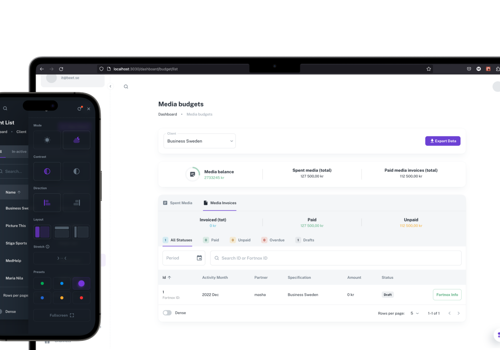Web Design Package Example: Beet AB. Social&Recruitment.