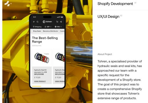 UX/UI Design Package Example: Shopify Design & Development | Tohren