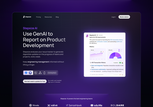 Web Design Package Example: Web design and development support for Stepsize