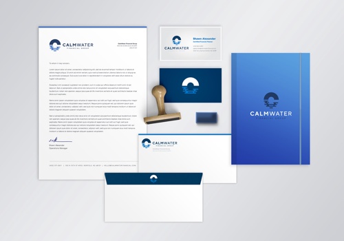 Branding Package Example: CalmWater Financial Group Branding