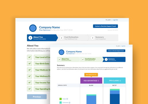 UX/UI Design Package Example: Selecting Better Benefits with Tango Health