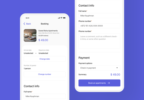 Custom Software Development Package Example: Hotel Guests App development