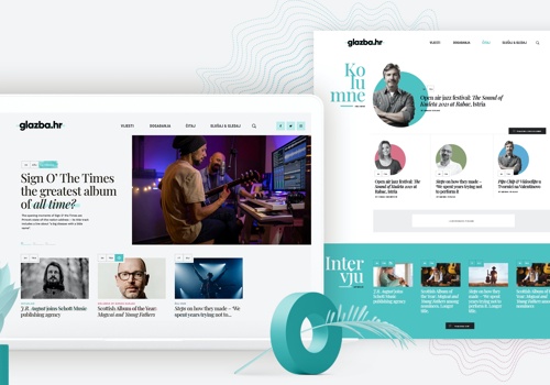 UX/UI Design Package Example: Glazba.hr, Web Design and Development
