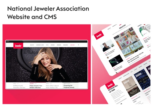 Web Development Package Example: National Jeweler - Website and CMS