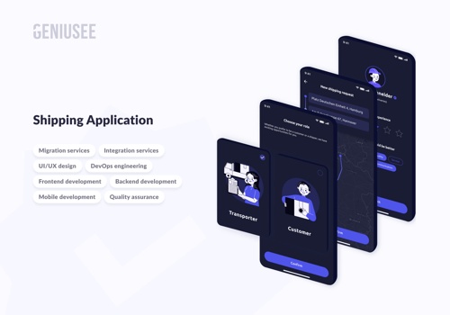 UX/UI Design Package Example: Shipping Application