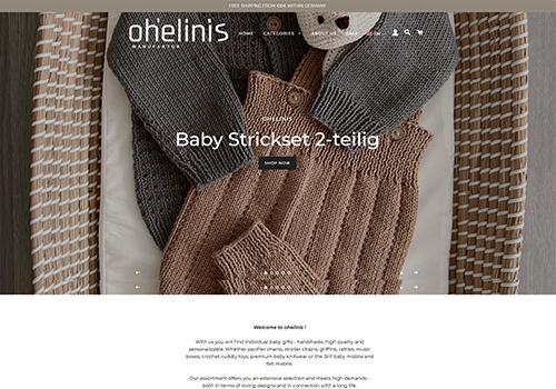 Web Design Package Example: Baby Toy