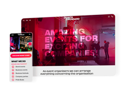 Web Design Package Example: Dutch Standard Events