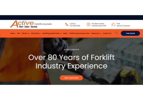 Web Development Package Example: Active Forklifts