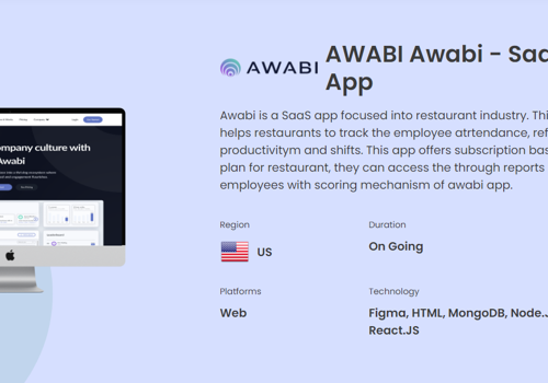 Mobile App Development Package Example: AWABI Awabi - SaaS App