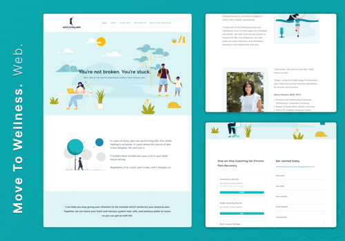 Web Design Package Example: Move to Wellness Coaching