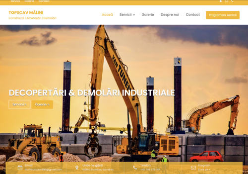 Web Development Package Example: Topscav Malini - Demolition & Excavation