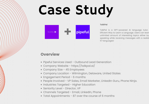 Email Marketing Package Example: Case Study - TalkPal