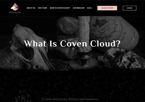 Web Design Package Example: Coven Cloud Website