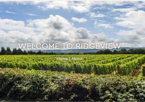 Custom Software Development Package Example: Ridgeview Winery - New Advanced WordPress site