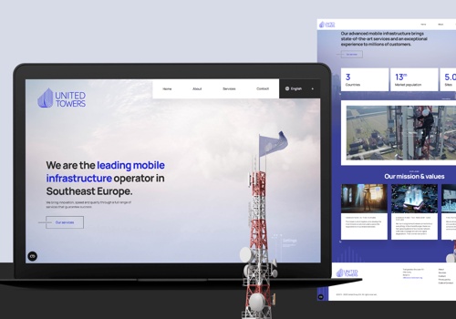 UX/UI Design Package Example: United Towers, Web Design and Development