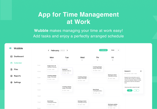 UX/UI Design Package Example: Wubble