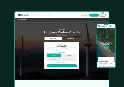 Custom Software Development Package Example: Website Development | CarbonFund