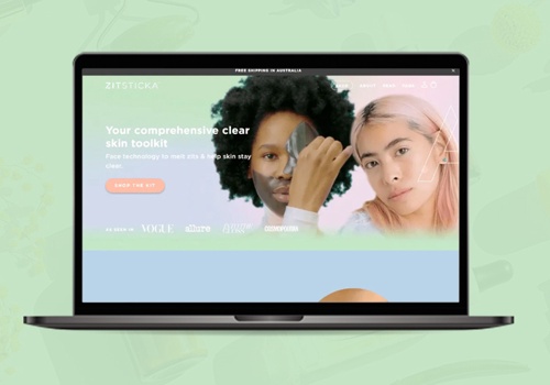 Web Development Package Example: ZITSTICKA SKIN CARE Shopify WEBSITE DEVELOPMENT