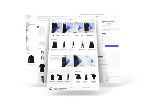 E-Commerce Development Package Example: Odzież Gastronomiczna - Shop Builded on Theme