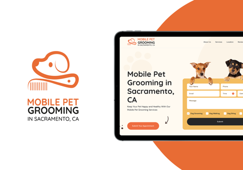 Web Design Package Example: Website for Mobile Pet Grooming