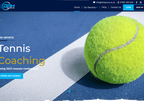 Web Development Package Example: DRH Sports