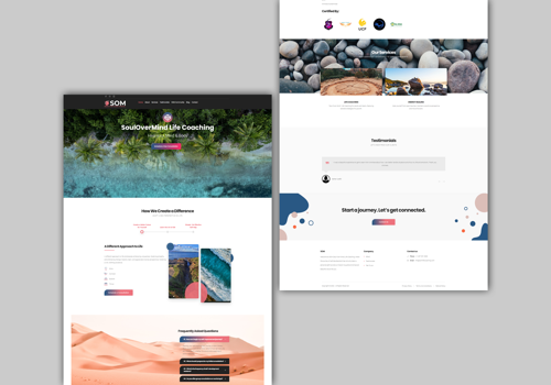 Web Design Package Example: SOM Life Coaching Appointment Booking Website
