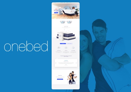 Web Development Package Example: onebed.com.au:- Helping You Sleep Better.