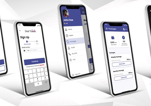 Custom Software Development Package Example: Deaftawk Mobile App Development