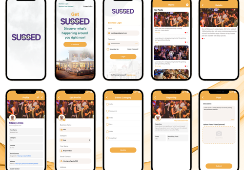 Mobile App Development Package Example: Sussed App