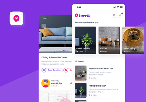 UX/UI Design Package Example: Ferris App