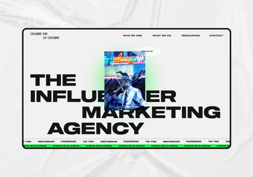 Web Development Package Example: WebFlow Website for the Influencer Agency