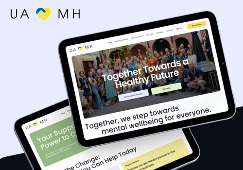 Web Design Package Example: UA Mental Help - Mental Healthcare Platform
