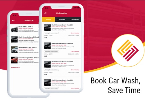 Mobile App Development Package Example: WeWosh - Car Wash App