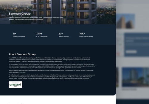 Web Design Package Example: Webflow Website for Santvan Group