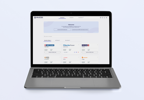 UX/UI Design Package Example: Unlisted Assets B2B : UX/UI Design & Research