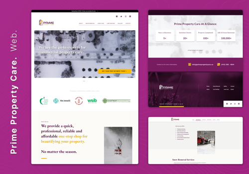 Web Design Package Example: Prime Property Care - Custom Website
