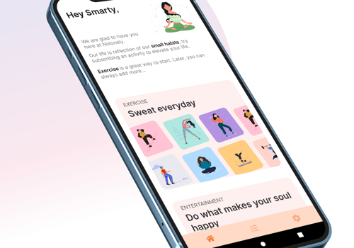 Mobile App Development Package Example: Justly - Build Healthy Habits