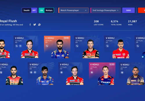 UX/UI Design Package Example: IPL Fantasy League - BCCI