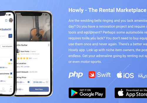 Mobile App Development Package Example: Howly - The Rental Marketplace