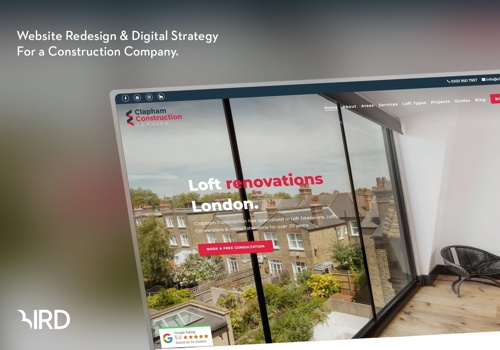 Search Engine Optimization Package Example: Clapham Construction - Website Redesign & Strategy