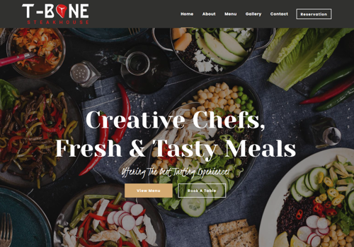 Search Engine Optimization Package Example: Restaurant Portfolio Website